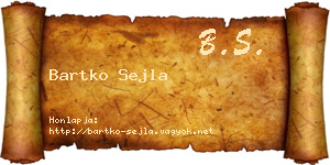 Bartko Sejla névjegykártya